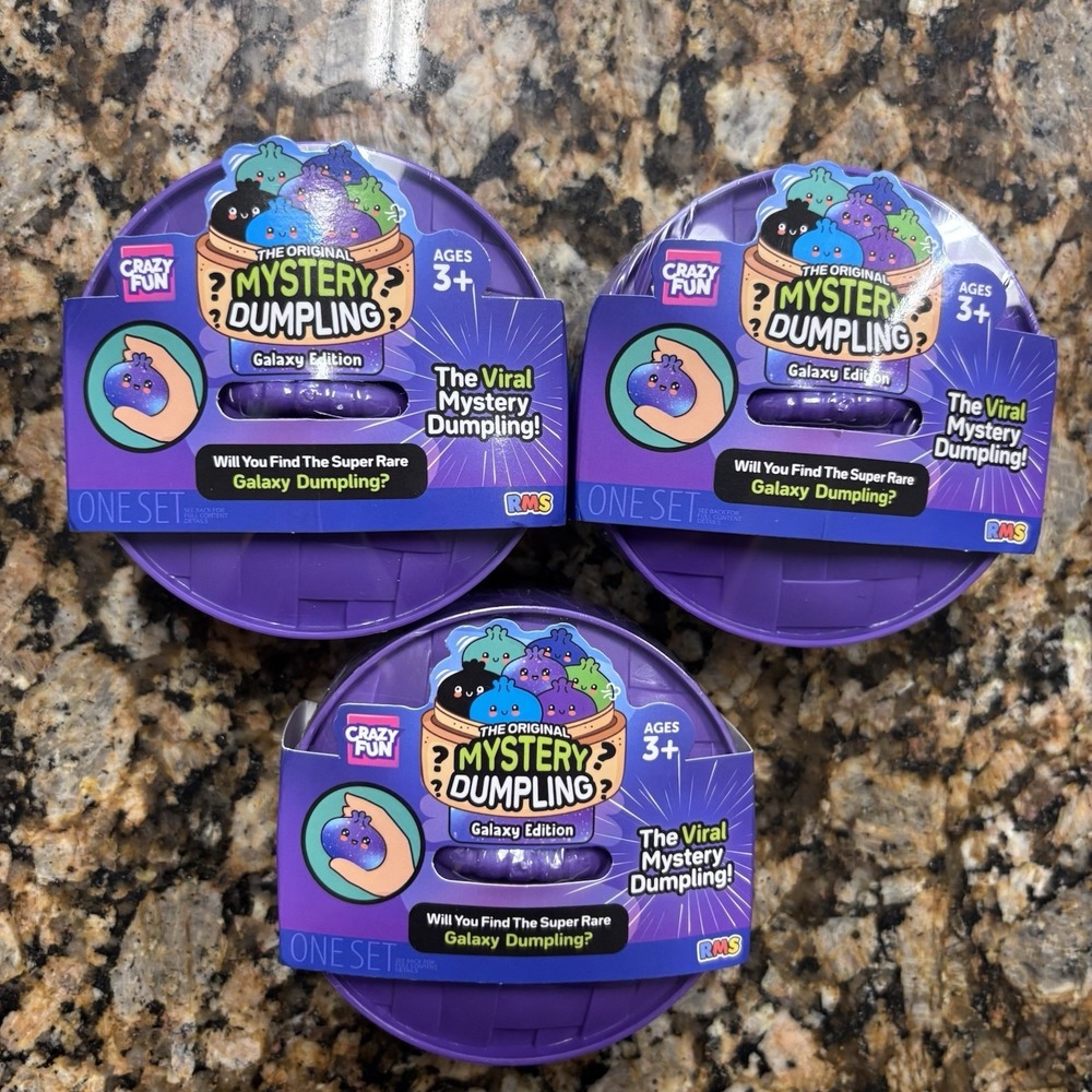 Crazy Fun The Original Mystery Dumpling Galaxy Edition Blind Pack Purple 3 lot